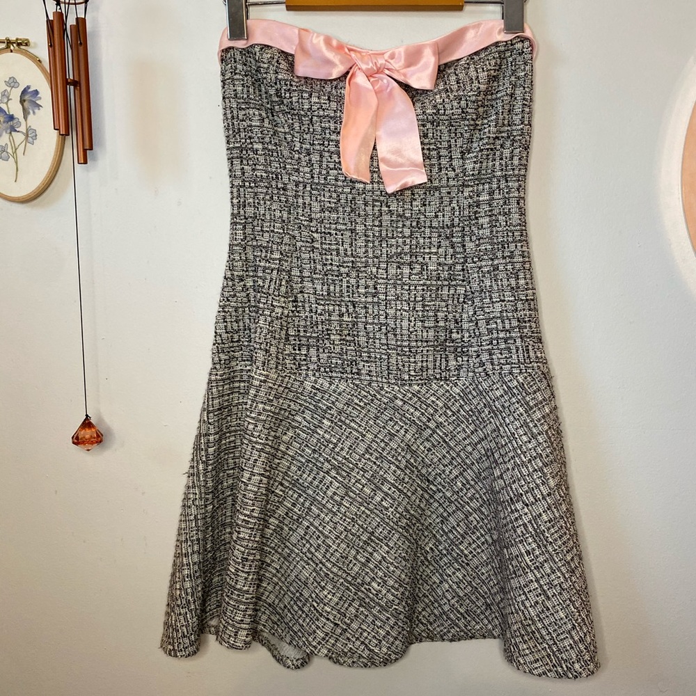 Y2K strapless drop waist dress